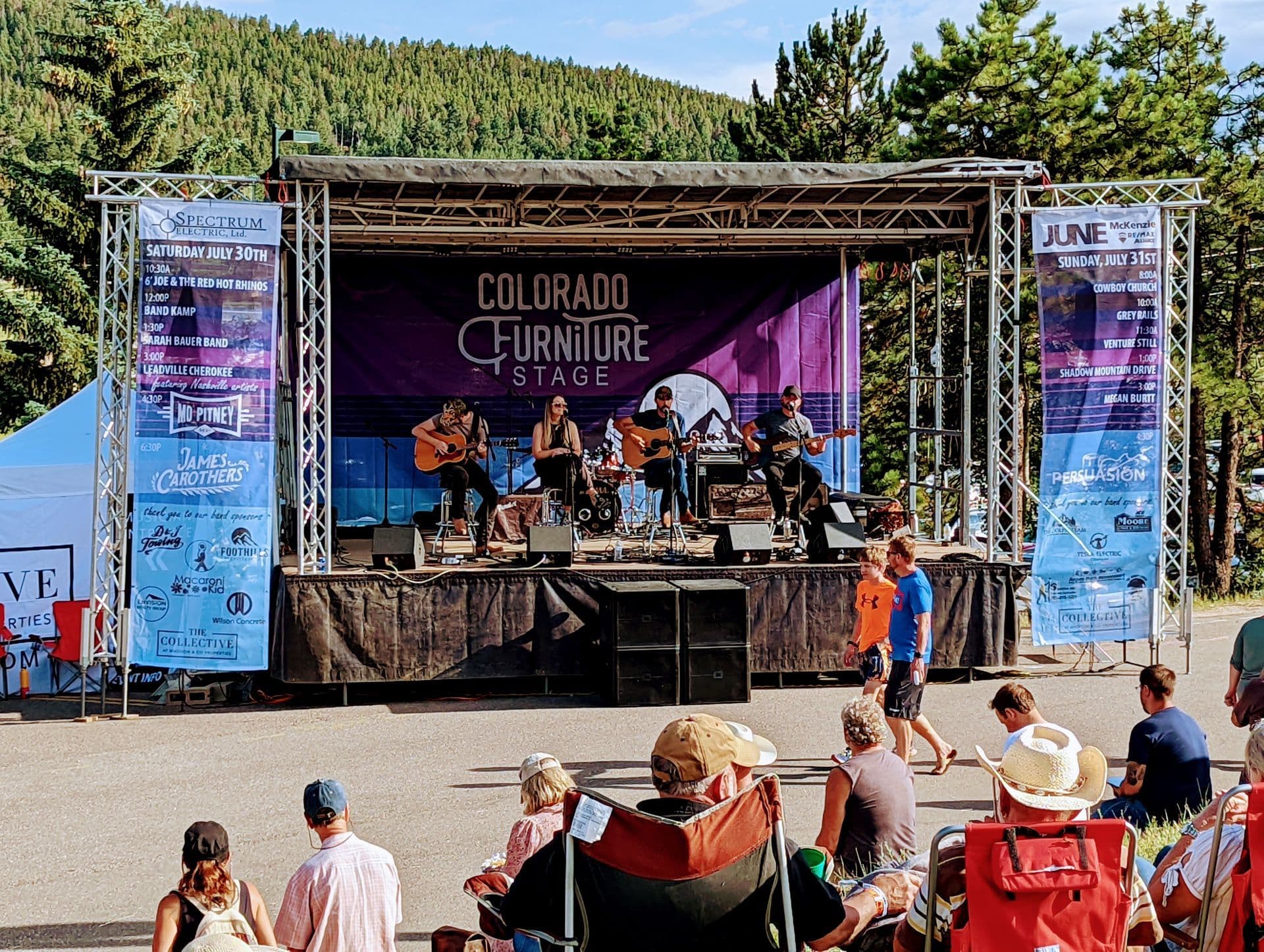 Elevation Celebration crowd on Sutton Road, Conifer